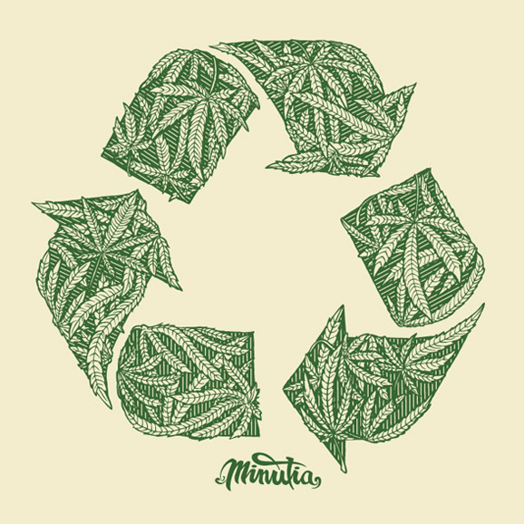minutia, weed, recycle, drawing, illustration